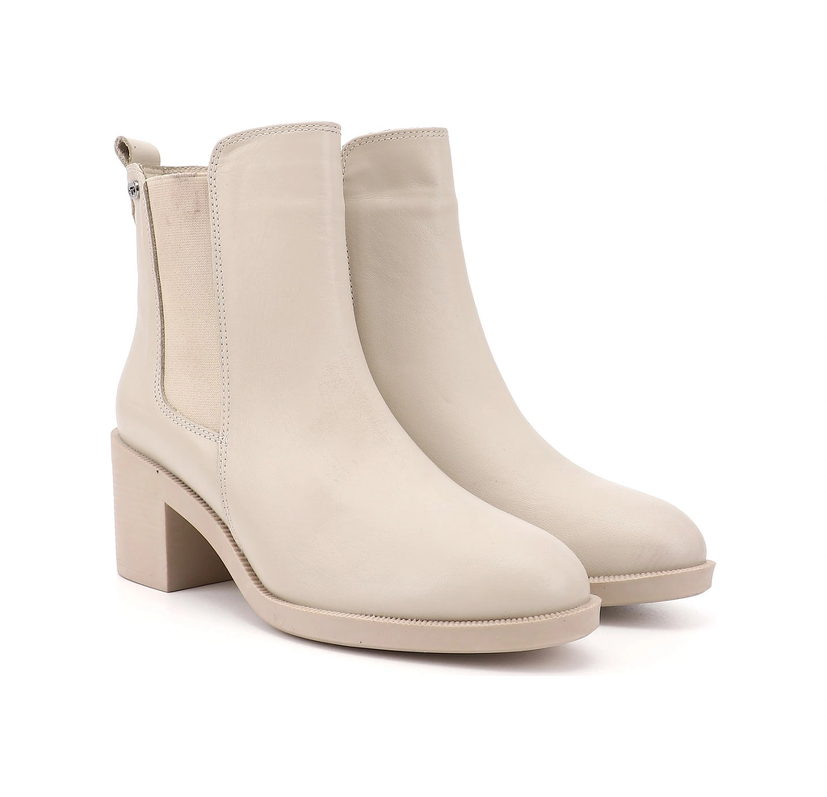 Gönderi R Kadın Bej Fermuarlı Kalın Topuklu Hakiki Deri Chelsea Bot Gkzb13453429 Bej