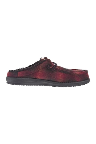 HEY DUDE Wally Slip Cozy Plaid Kırmızı Erkek-11130 Kırmızı