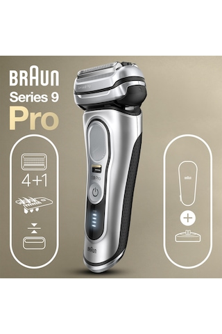 Braun Series 9 9417 Islak & Kuru Şarjlı Tıraş Makinesi + Şarj Standı + Seyahat Çantası