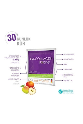 Suda Collagen Fxone Elma Aromalı Takviye Edici Gıda 30 X 13Gr Toz