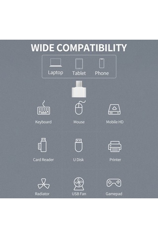 Yaleker Type-c'den Usb 3.0'a Otg Adaptörü - Telefon, Tablet İçin Usb Bellek, Klavye, Oyun Kolu Bağlantısı - Hızlı Veri Transferi 640mb/s - Evrensel Uyumlu