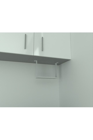 Aju Baharatlık Baharat Rafı, Mutfak Banyo Düzenleyici, Dolap Altı Monte Raf, Mutfak Rafı, Metal Raf Beyaz