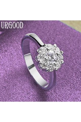 925 Ayar Gümüş Moda Aaa Zirkon Yüzük Güzel Hediye Takı