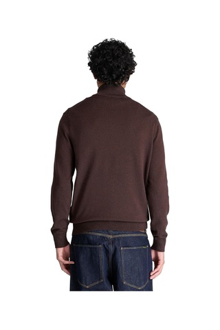 Bc0yhayc361-r Timberland Wıllıams Rıver Cotton 1-4 Zip Sweater Erkek Sweatshirt Kahve Bc0yhayc361-r