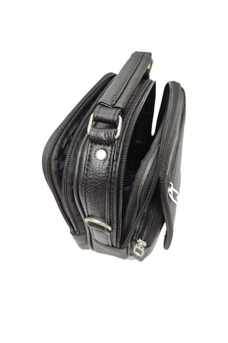 Trg Polo Küçük Cakins 21003 Deri Erkek El Çantası Siyah