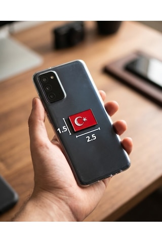 Türkiye Bayrağı Telefon Sticker 3d Metal Tasarım, Premium Kalite Arka Süs A300129