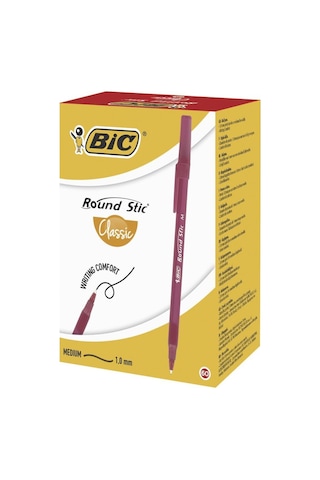 Bic Round Stic Tükenmez Kalem Kırmızı 60'lı Kutu N11.20658