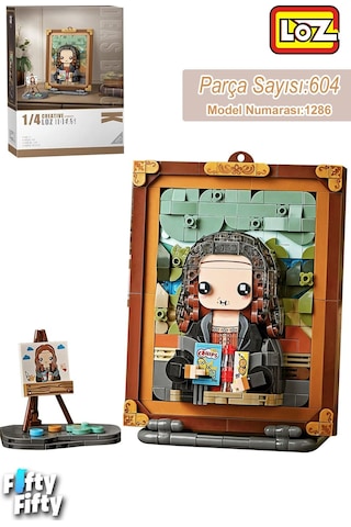 Loz Creative Serisi Şövale Figürlü Ve Tablo 604 Parça Oyuncak Yapım Seti Fflz-1286