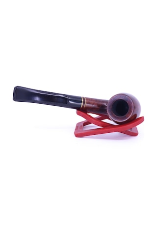 Şahin Kırmızı Yıldız Bent Apple 6mm Filtreli Ebonit Saplı Pipo 237101-113