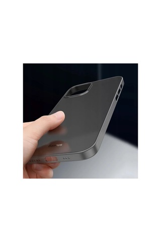 Wing Case Apple Uyumlu iPhone 12 6.1 Kılıf Ultra İnce Lux Mat Şeffaf Kılıf- 5775 - Hs08378100-3491 Füme Füme