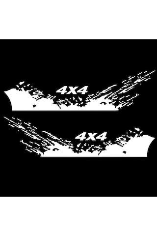 Artfulabode Sticker Road Off Kamyon Grafik Dış Dağ Çıkartması Beyaz Araç Aksesuarları 50cm 4x4 40 4 190 10cm + Xe