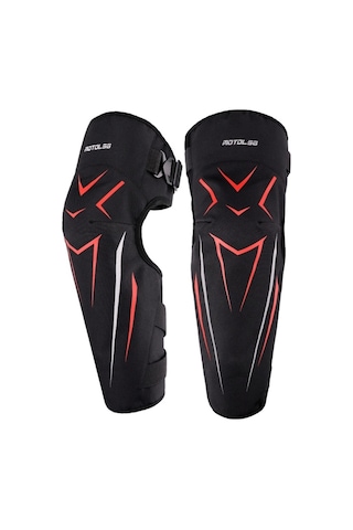 Sones Motolsg 2 İn 1 Motosiklet Bisiklet Sürme Sıcak Polar Yumuşak Koruyucu Dişli Diz Pedleri Kırmızı - Siyah