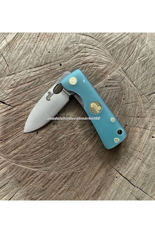 Böhler N690 Çelik Çakı Özel Üretim Çelik Çakı Cep Çakısı Kamp Çakısı 15cm Mavi