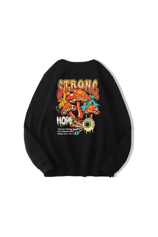 Brz Collection Unisex Oversize Strong Sweatshirt Siyah
