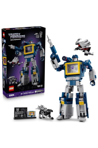 LEGO® Icons Transformers: Soundwave 10358 - Yetişkinler için Yaratıcı Dekoratif Model Yapım Seti (1505 Parça)