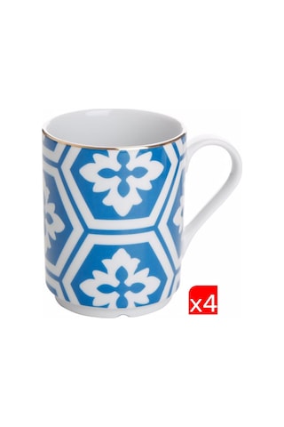 Porland Morocco Desen Mavi Kupa 340cc 4 Lü 04ap018893 Mavi