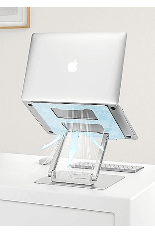 Daytona ZR104 Alüminyum Katlanabilir 360 Derece Dönen Laptop Standı Gümüş