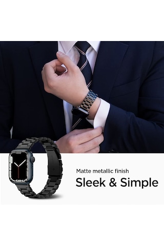 Spigen Watch 42/41mm Seri 11/10/9/8/7 İle Uyumlu Kordon Band Modern Fit Klasik Saat Tipi Çelik Sku: Smg8690010102959