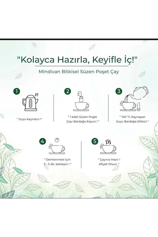 Mindivan Karahindiba Bitki Çayı Süzen Poşet 20'li
