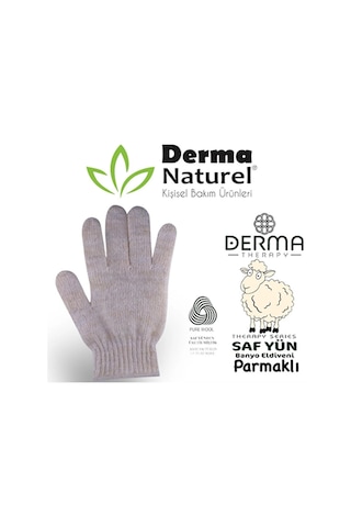 Derma Naturel Therapy Saf Yün Parmaklı Banyo Eldiveni T-478 2 Li Set