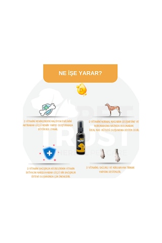 Pettrust Herbal Pet Care Kedi ve Köpekler İçin Vitamin-d Takviyesi