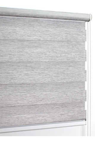 Buperde Açık Gri Eko Bambu Zebra Stor Perde