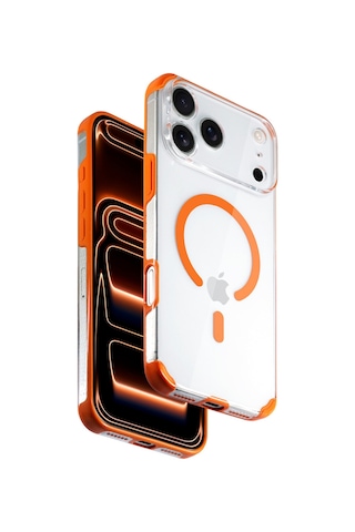 İphone 17 Pro Uyumlu Qutang Magsafe Kapak Manyetik Şarj Destekli, Darbe Emici Premium Koruma