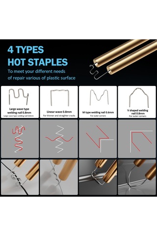 Yifomall Otomatik Tampon Tamir Makinesi 70w - Mavi, Avustralya Standardı, 200 Adet Kaynak Çivi Ve Ana Makine Dahil