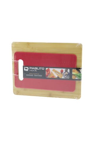 Northcity Bambu Ve Plastik Kesme Tahtası 2'li Set 22x28 & 15x25 Cm Bambu Ahşap