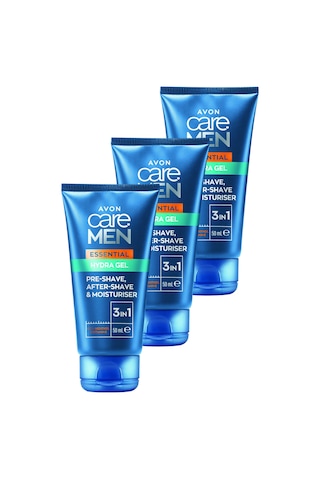 Care Men Essential 3'ü 1 Arada Tıraş Öncesi Ve Sonrası Nemlendirici Jel 50 Ml. Üçlü Paket