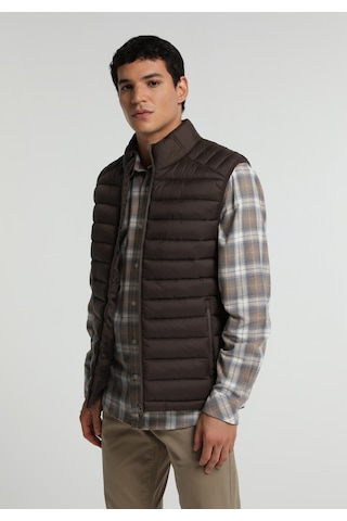 Colin's Colins Slim Fit Dik Yaka Fermuarlı Astarlı Erkek Kahverengi Yelek Cl1082936 Q1.v1 Brw