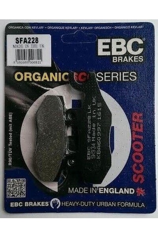Ebc Sfa228 2007-2012 Peugeot Geopolis 250 Uyumlu Arka Fren Balatası Nissin Kaliper Organik Balata