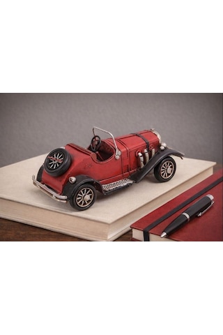 Vintage Metal Ford Cabriolet Dekoratif Araba El Yapımı Eskitme Metal Klasik Otomobil Biblosu, Retro Ev & Ofis Dekoru 50 x 22