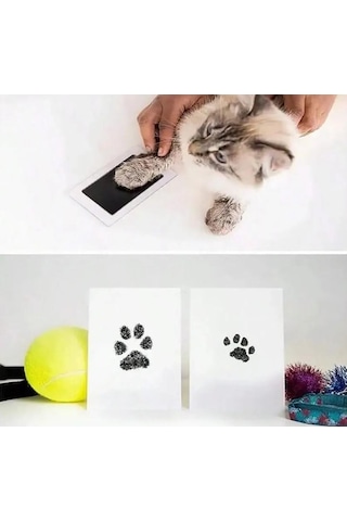 Süslüpati Kedi Köpek Pati İzi Fotoğraf Çerçevesi Seti Beyaz