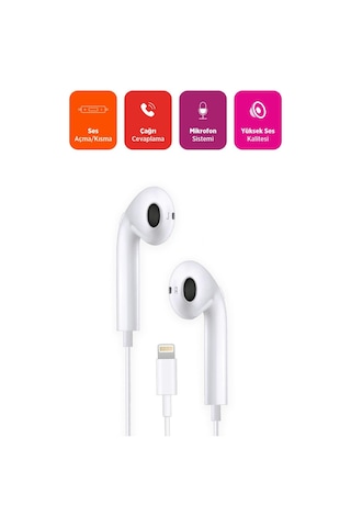 Polosmart Pbs226 Lightning Kablolu Kulak İçi Kulaklık Beyaz Diğer