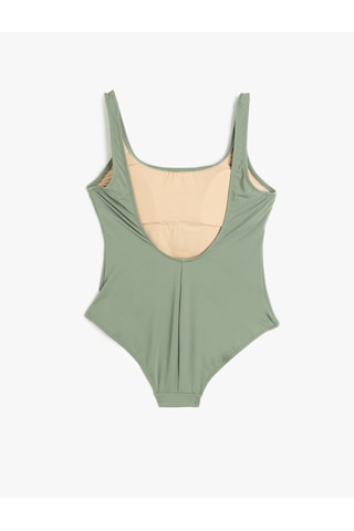 Koton Astarlı Pedli Kalın Askılı U Yaka Fit Mayo Haki 5sak20062mm Haki