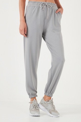 Lela Streç Regular Fit Oysho Kumaş Bayan Eşofman Altı 5865798O Gri