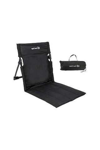 Prestigegoods Cool Camp C-y006 Kamp Sırt Minderi Alüminyum Katlanır Plaj Sandalyesi Siyah Siyah