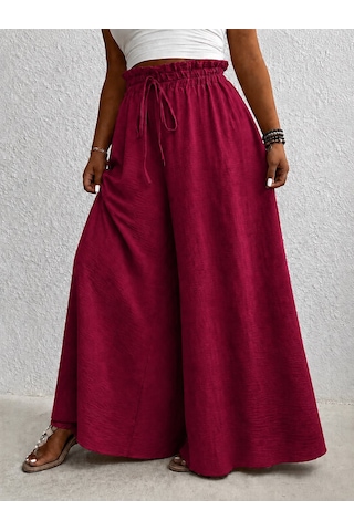 Tuzu Moda Kadın Pantolonu Lastikli Pantolon Yeşil