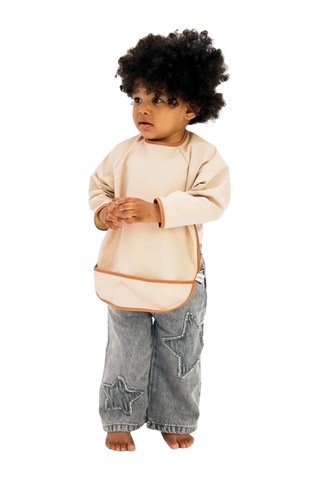 Miniboni Uzun Kol Önlük - Kısa Kol Önlük Seti - Beige