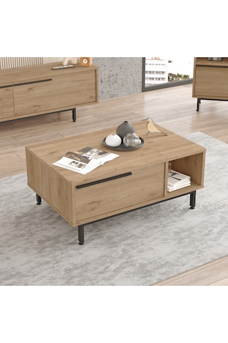 Robin Home Lidya Orta Sehpa Metal Ayaklı Kapaklı Sepet