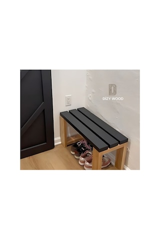 Ahşap Siyah Bench Bank