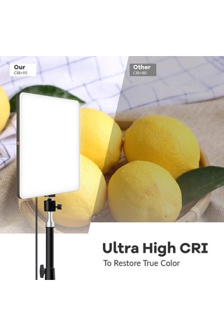 Pl-26 13 Watt 96 Led 23cm Crı95+ Bicolor 3 Renk Fotograf Ve Video Işığı Ve 200cm Işık Ayağı Standı