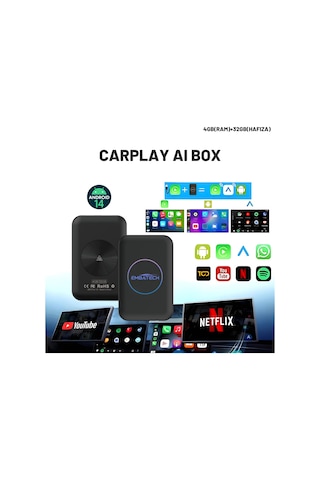 Embatech Carplay Ai Box 4Gb+32Gb Youtube, Netflix & Kablosuz Carplay