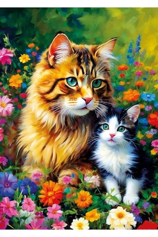 Ks Games 300 Parça Cats Family - Kedi Ailesi Puzzle - 19257 - Serhat Filiz