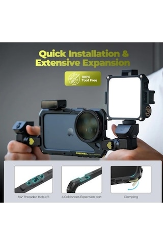 Freewell Genius Rig Cage For Apple Uyumlu iPhone 17 Pro Max