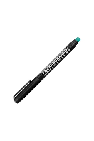 Kraf Permanent Marker Silgili, Siyah, S Uç, Suya Dayanıklı, Cd/dvd/cam/plastik/metal İçin, 12'li Paket Genel