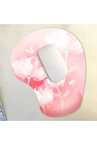 Suntek Bilek Destekli Mouse Pad Kayma Önleyici Yumuşak Ev Pembe