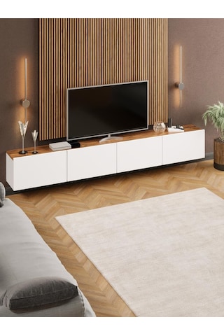 Kuzey Life Lina Tv Ünitesi Duvar Askılı A. Çam - Beyaz