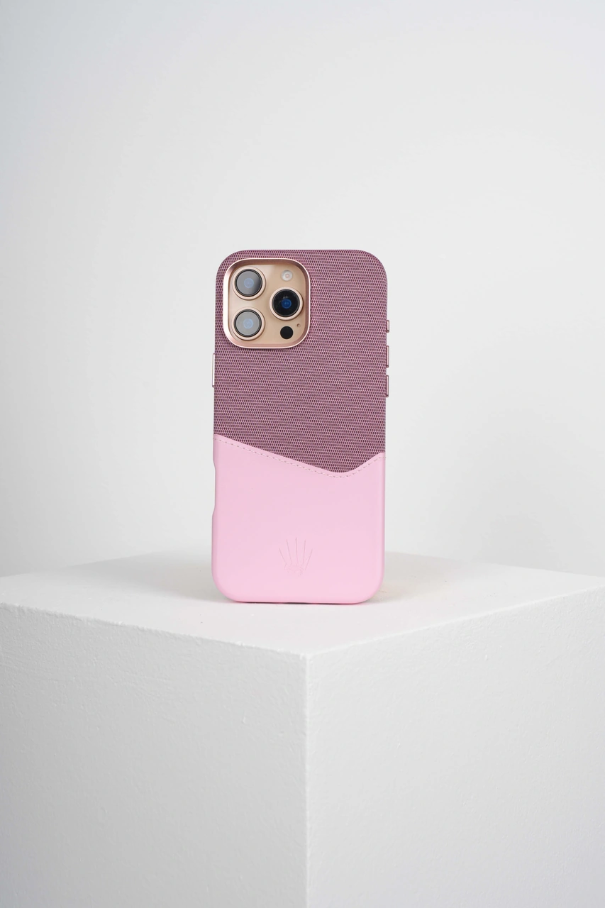 Nova Apple Uyumlu iPhone 16 Pro Max Deri Kartlıklı Telefon Kılıfı Pembe Pembe